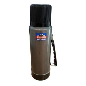 Vintage ALADDIN Industries Steel Rugged American Gray 1 Quart Thermos